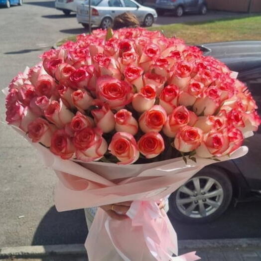 Букет розовых 101 роза