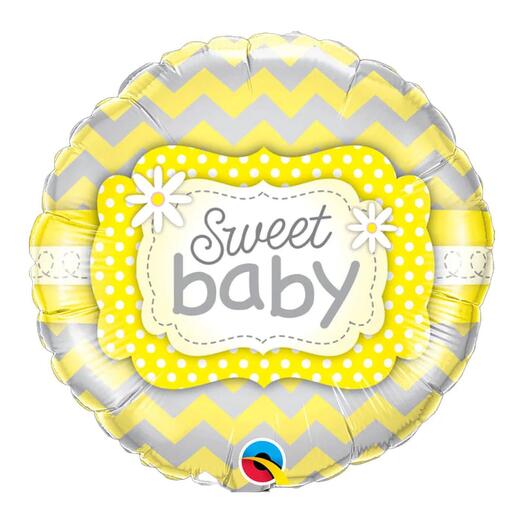 Beautiful Baby with Yellow Prints Foil Balloon