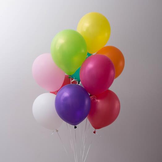 11 Mixed Color Balloons