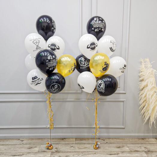 Воздушные шары с надписями/ шары мужчине / Набор шаров 22шт / N60