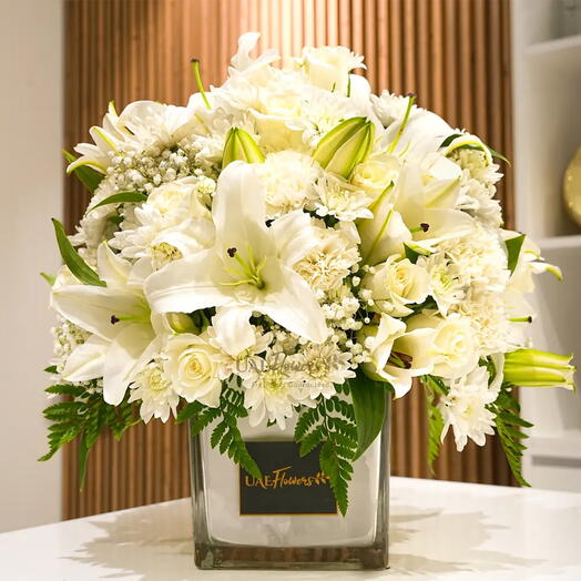 Lilies, Roses, Carnations   Chrysanthemum In A Vase