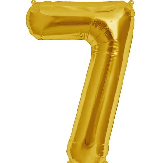 GOLD GIANT FOIL NUMBER BALLOON - 7