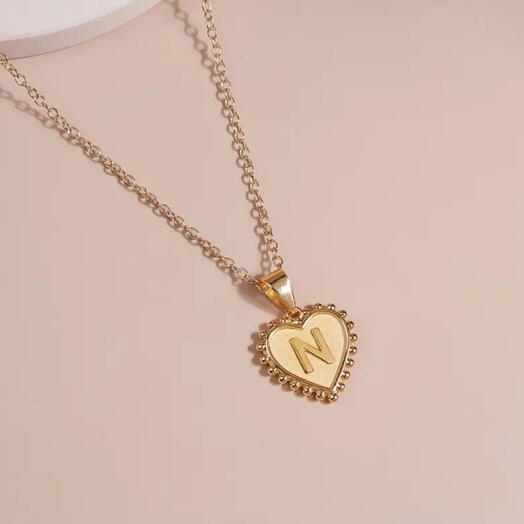 N letter necklace