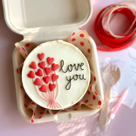 Valentines day special hearts cake-Bento cake