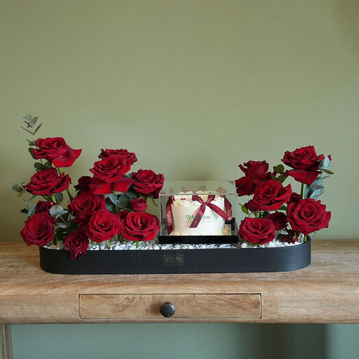 Sweet Valentine floral Tray