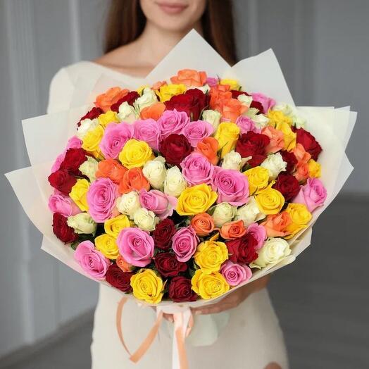 Розы Кения микс 40см (101шт)