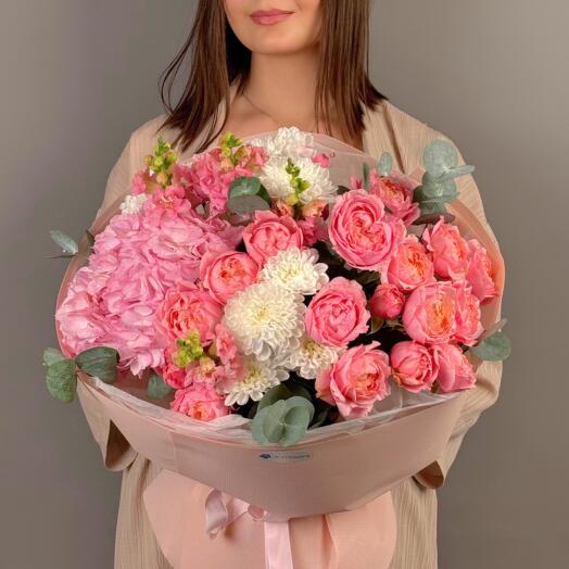 Цветы Букет Art Flowers Коралловый Шторм