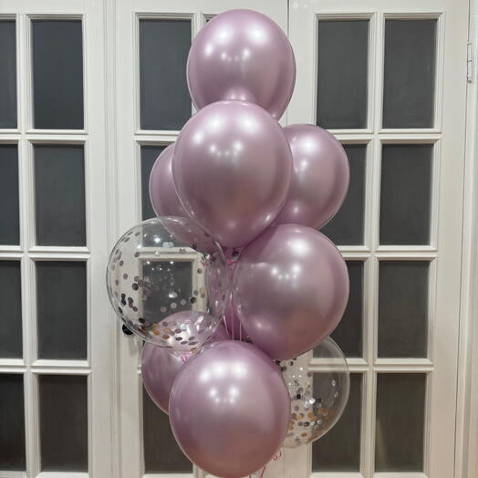 Воздушные шары для девушки. Гелий Набор 10 шт. Set of helium balloons pink 10 pcs