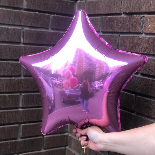 Estrella rosa Foil