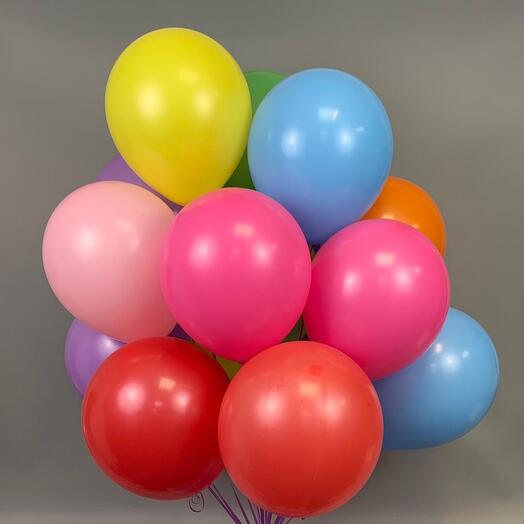 cascade of 12 balls