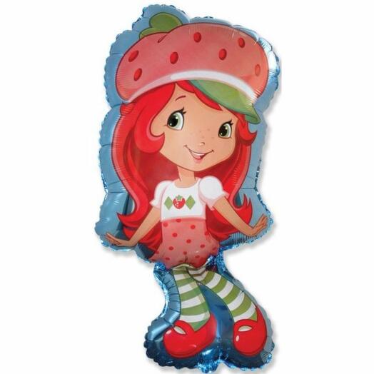 Strawberry balloon with helium