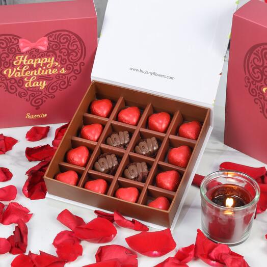 Valentine Love Chocolates By Sweecho 16 Pcs