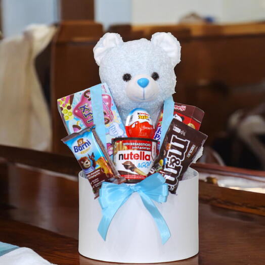 Premium Gift Box with Teddy Bear   Assorted Chocolates