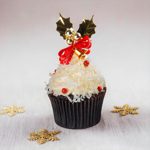 Holly Leaves Cupcake (Pack Of 2)