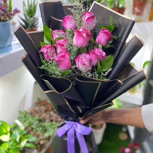 Purple Rose Bouquet