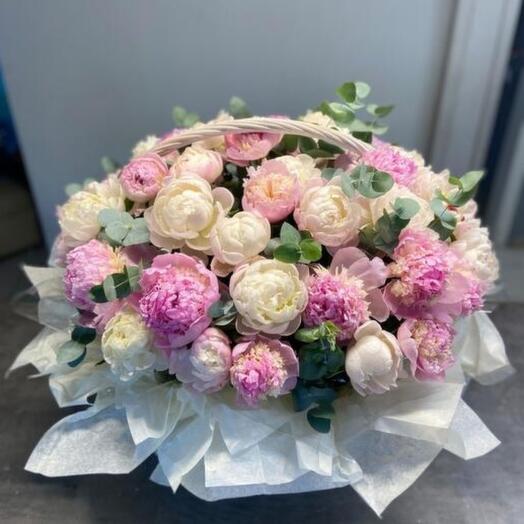 Королевская корзина пионов 🥰