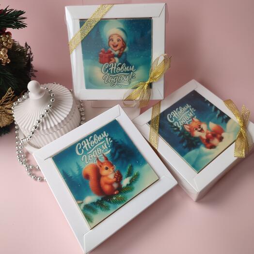 Шоколадные открытки "С новым годом"