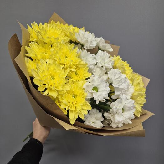Микс хризантем 🤍💛