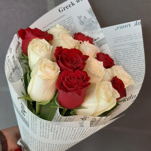Букет 15 кенийских роз🌹