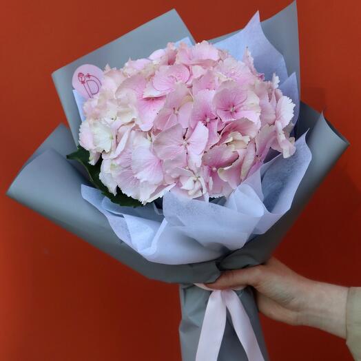 Ramo de hortensias mono en estilo coreano