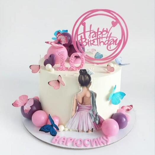 Pink cake for girls