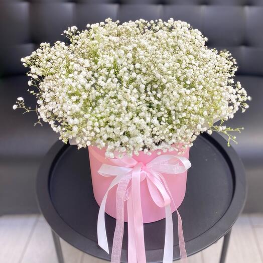 Цветы в коробке Белоснежная Гипсофила 💗💗💗💗