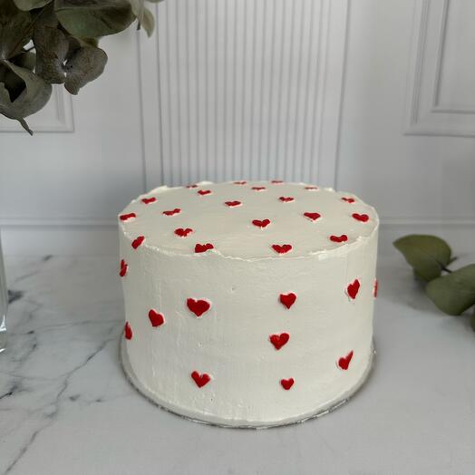 Pastel "con corazones"