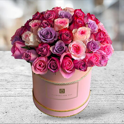 Pink Box Beautiful Flowers
