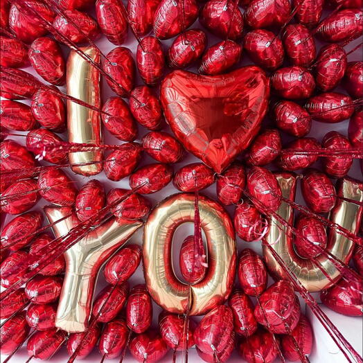 I Love You Ceiling Balloons Package
