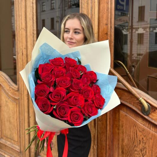 Букет из  красная роза