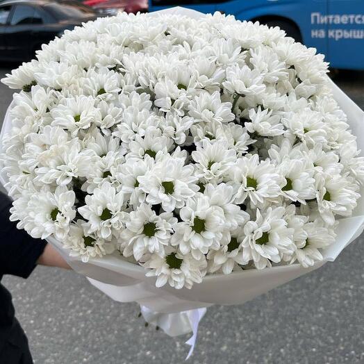 Bouquet of 51 white chrysanthemum