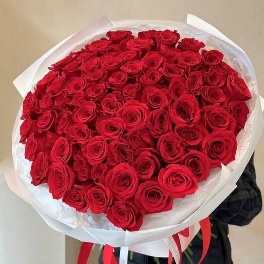 55 red roses