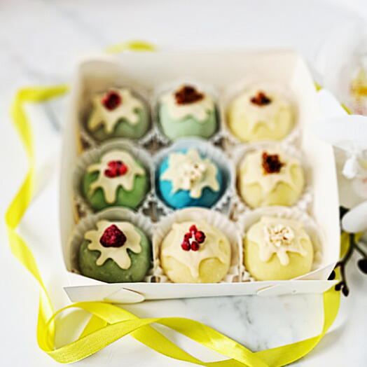 Моти ассорти с декором 9 штук. Разные вкусы