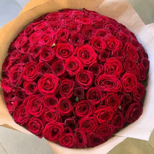 Bouquet of 101 red roses