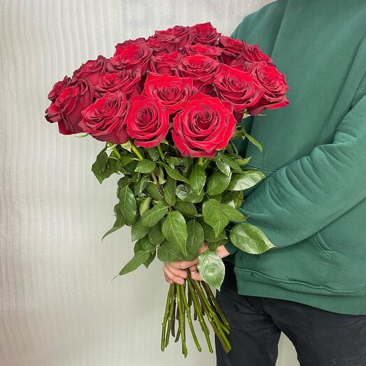 Bouquet of 25 red roses Ecuador premium