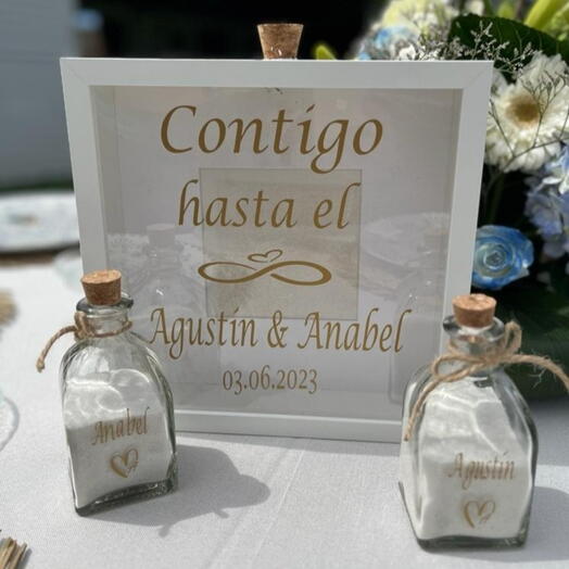 Cuadro ceremonia arena bodas