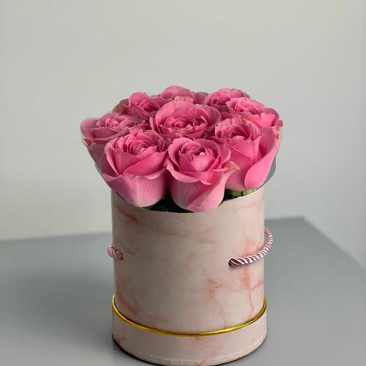 Pink Marble Box (Pink Roses)