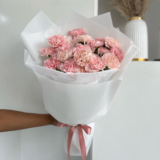 19 Pink Carnations Bouquet