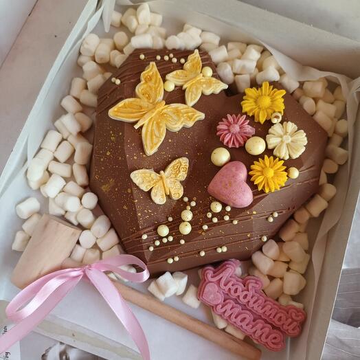 Bomba de piñata de chocolate con sorpresa dentro Cualquier inscripción de chocolate