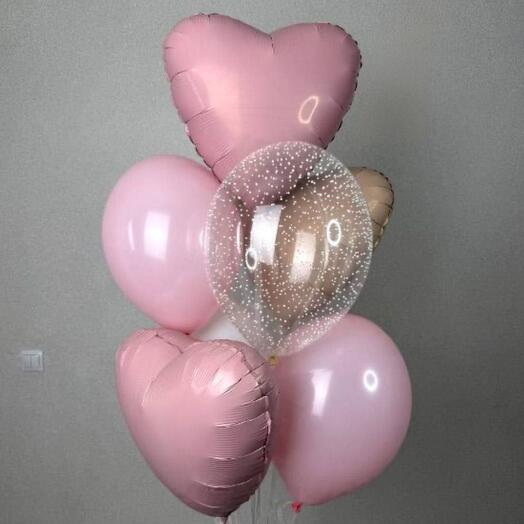 Фонтан из шаров нежный