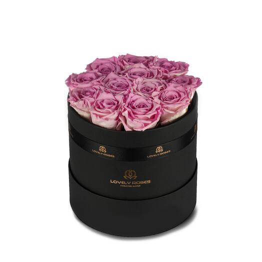 Cherry Bloosoms Preserved Roses in a Small Round Box