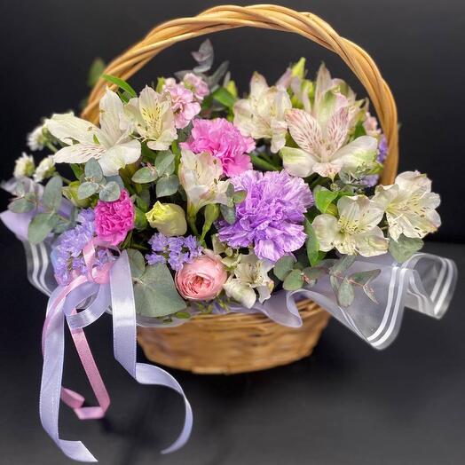 Basket with flowers