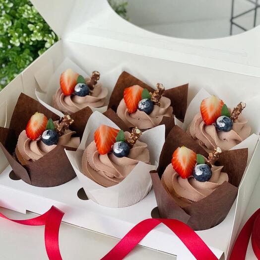 Капкейки, Капкейки в подарок, Капкейки шоколадные