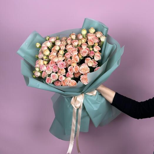 Mono bouquet sprey roses, 21 pcs