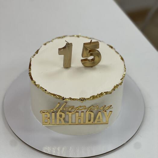 Happy birthday cake with numbers