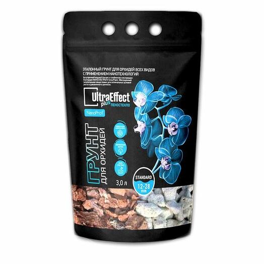 Грунт для орхидей UltraEffect+ Пеностекло - NanoProf Standard 12-28mm 3,0 литра