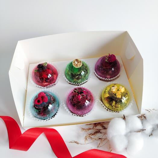 Подарочный набор чая. Чайные бомбочки средние 6шт