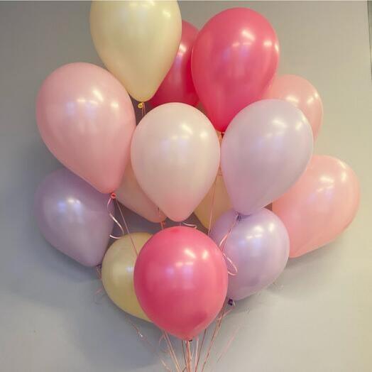 15 Mixed Colour Helium Balloon set