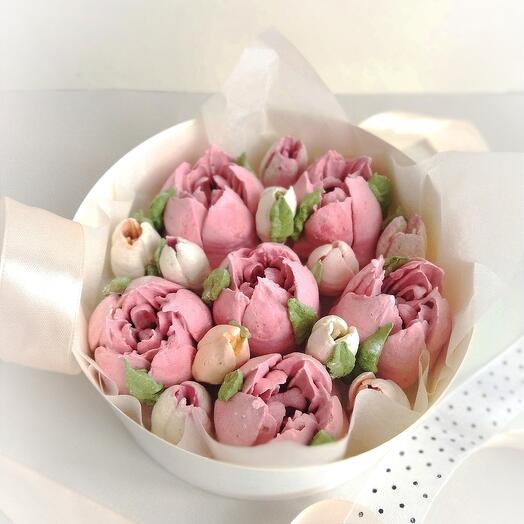 Нежнейшие зефирные цветы.🌷Для подарока
