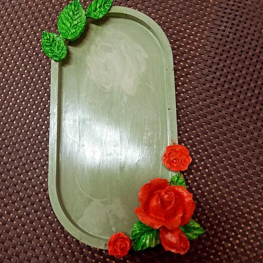 Декоративный овальный поднос